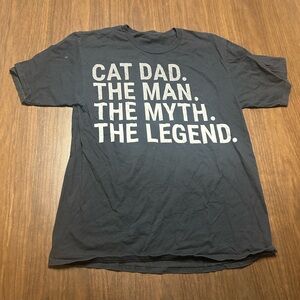 Black Graphic T-Shirt with White Text